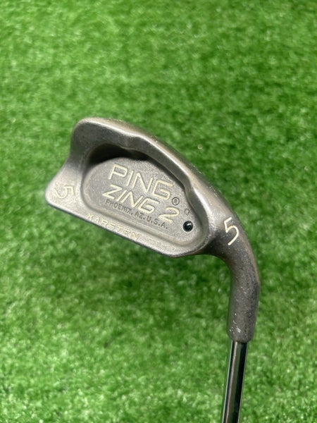 Ping Zing 2 Black Dot 5 Iron JZ Stiff Flex Steel Shaft RH 38L New Grip!