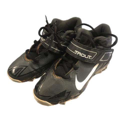 Used Nike CZ5910-011 Baseball Cleats Black Junior 01.5