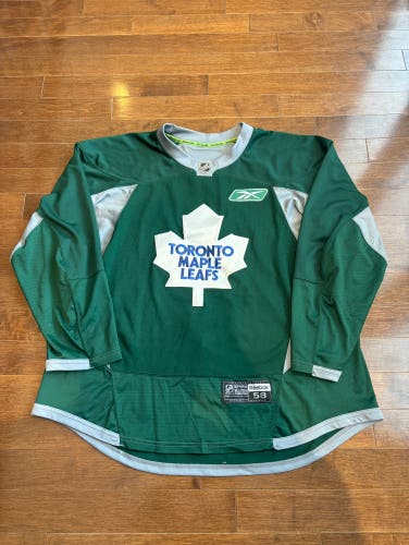 Pro Stock Toronto Maple Leafs Reebok Practice Jersey Green 58