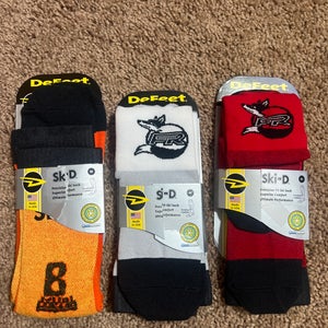 De feet ski socks Fuxi logo - medium -
