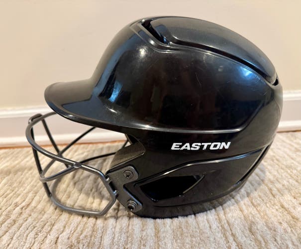 Easton baseball/softball Batting Helmet WITH CAGE: (size 6 5/8 - 7 1/4) LIKE NEW!!