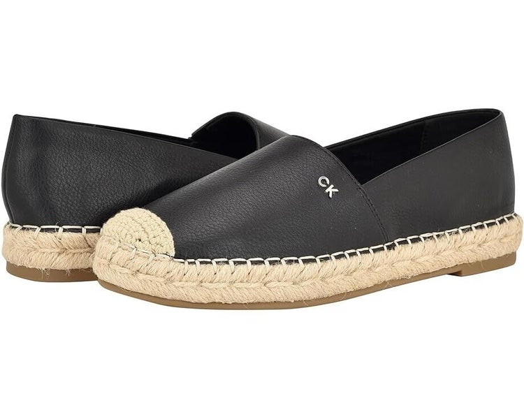 Calvin Klein Popular Loafer Women's Size 10 Black Espadrille Slip On Shoes P444