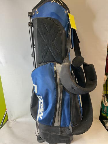 Used Knight Titan Mens Stand Bag Navy Blue 11859-s000019992
