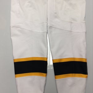 REEBOK EDGE CUSTOM HOCKEY SOCKS WHITE PRO STOCK NHL LARGE BOSTON BRUINS NEW (2265)