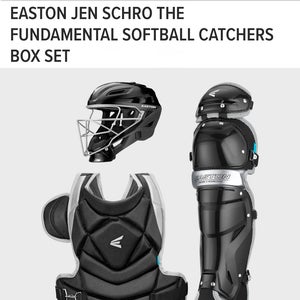 New Easton Fastpitch Jen Schro The Fundamental Black Catchers Gear Set Size Small