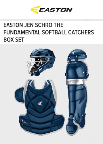 New Easton Fastpitch Jen Schro The Fundamental Navy Catchers Gear Set Size Medium