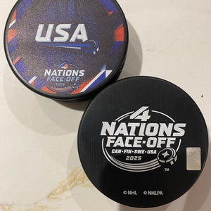 Team USA Four Nations Faceoff puck