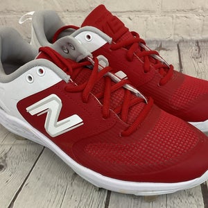 New Balance SMVELOR3 Fresh Foam Velo V3 Metal Softball Cleats Red White US 9