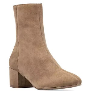 Aquatalia Leonora Bootie Women's Size 10 Brown Suede Block Heel Ankle Boots P363