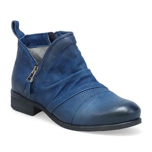 Miz Mooz Slinky Bootie Women's EU 41 Sapphire Leather Side Zip Ankle Boots P364