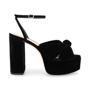 Loeffler Randall Roz Sandals Womens 11 Black Ankle Strap Platform High Heel P324