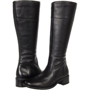 David Tate Ace Riding Boot Women's 8 Black Leather Pull On Knee High Boots P344