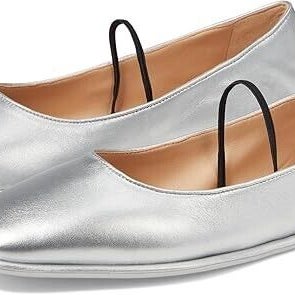 COACH Emilia Mary Jane Women's Size 10 Silver Leather Slip-On Flat Shoes P370