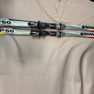 Unisex All Mountain 163 cm Volkl P50 Skis With Bindings (Used)