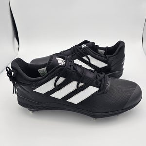 Adidas Adizero Afterburner 8 'Black White' Baseball Cleats Mens Size 12.5