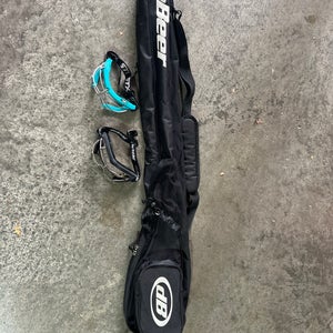 Debeer women’s lacrosse bag and 2 goggles