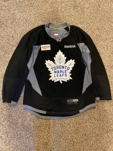 Official Pro Stock Toronto Maple Leafs Black Size 56 Reebok Practice Jersey