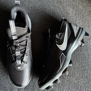 Nike Force Trout 9 Elite MCS Black/Silver Baseball Cleats Size 12