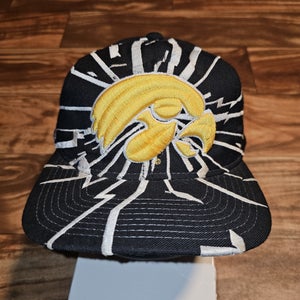 Vintage Rare Iowa Hawkeyes Starter Collision 100% Wool NCAA Sports Hat Snapback