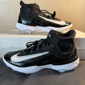 New Black Metal Nike Alpha Huarache Elite 4 Sz 11