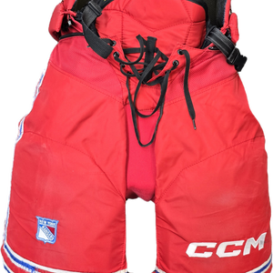 CCM HPTK Custom Pro Stock Hockey Pants Medium New York Rangers NHL Used (10) (13545)