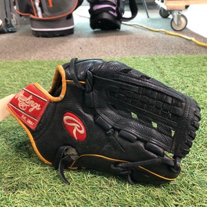 Black Rawlings Gamer Series Right Hand Throw Pitcher's Baseball Glove 11.75" (Used)