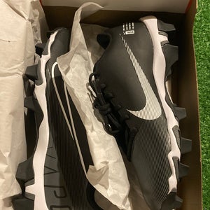 Black Men's Size M 9.0 (W 10.0) Youth Nike Low Top Molded Cleats Vapor Ultrafly 3 (New)