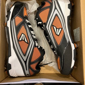 Easton Phantom Black / Orange Men's Size 13.0 Metal Baseball Cleats (New)