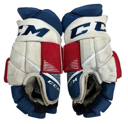 CCM Jetspeed Hockey Gloves 15" NHL Pro Stock WolfPack Barron Used