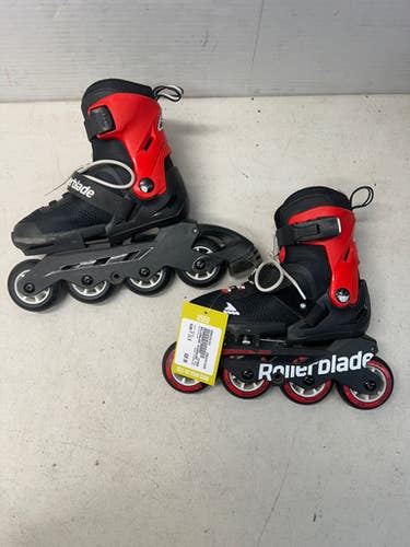 Used Rollerblade Microblade Child Rec Fitness Skates Black Youth 11.0 11835-s000191333