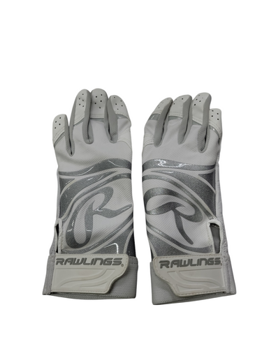 Used Rawlings Bb Sb Batting Gloves White Youth 11708-s000174627