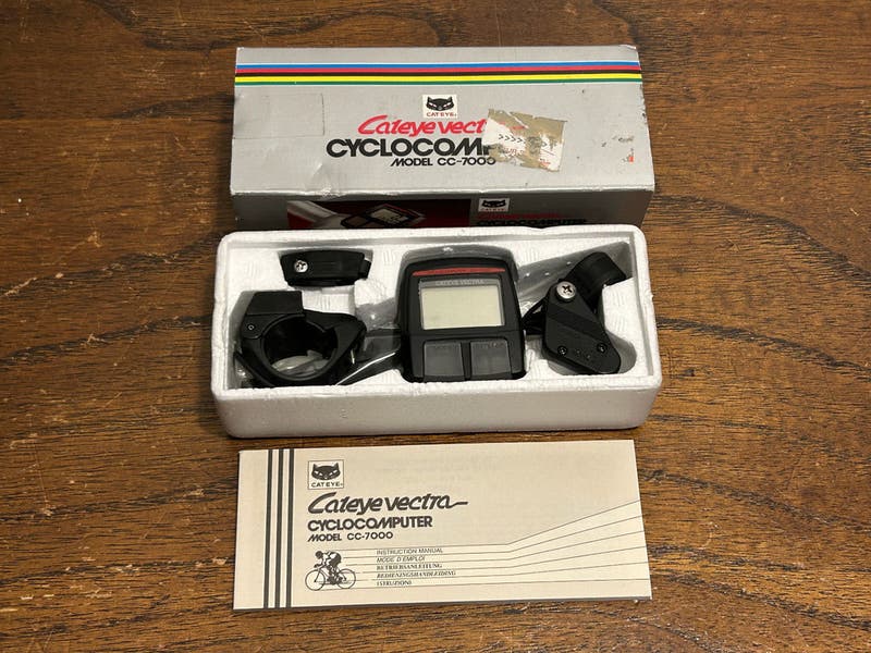 Vintage Cateye CC-CL100 – Compteur Vélo Sans Fil Années 90 En Boîte, Pour Pièces