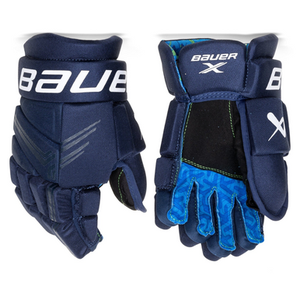New Bauer S24 X Hockey Glove Navy 9" 11506-BAR1063731N09