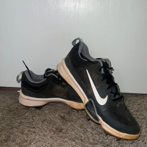 Black Men's Size M 10.5 (W 11.5) Adult Nike Low Top Metal Force zoom trout 9 pro (Used)