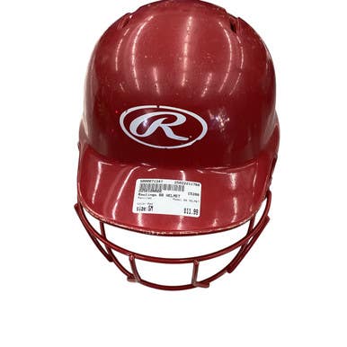 Used Rawlings Bb Helmet Batting Helmet W Mask Red Sm 11760-s000071347