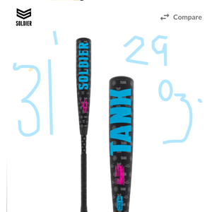2025 BBCOR Certified Bat (-3) Composite 28 oz 31" (New)