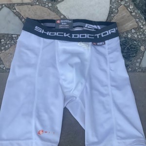 Shock Doctor Compression Shorts with Protective 221, Boys X-Large