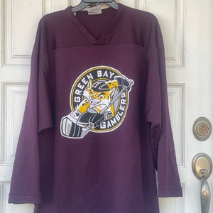 Green Bay Gamblers Purple Hockey Jersey – Size L