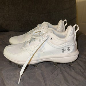 White Women's Size M 6.5 (W 7.5) Under Armour Metal (New)