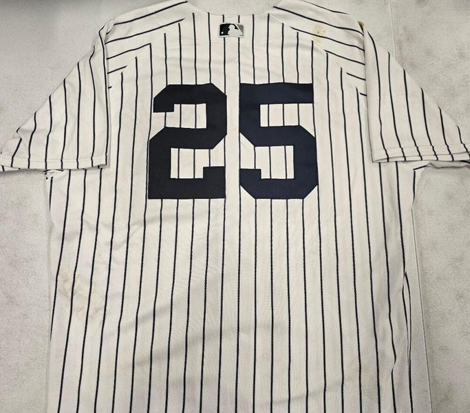 Yankees GLEYBER TORRES Game Used Authentic Baseball JERSEY 6-25-23 vs Rangers
