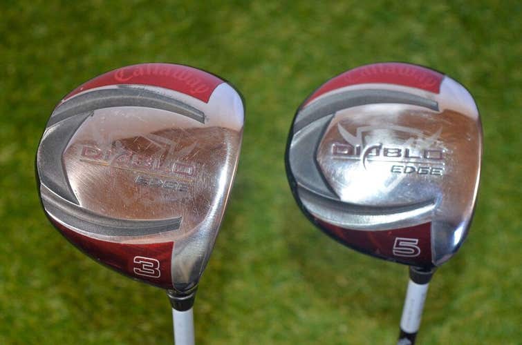 Callaway DIABLO EDGE SET 3 & 5 Fairway Wood RH 42",43" Graphite REG Golf Pride