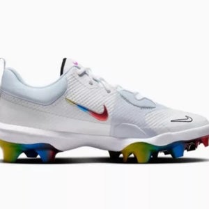 new men's 9 Nike Force Zoom Trout 9 Pro MCS Baseball Rainbow FB2908-106