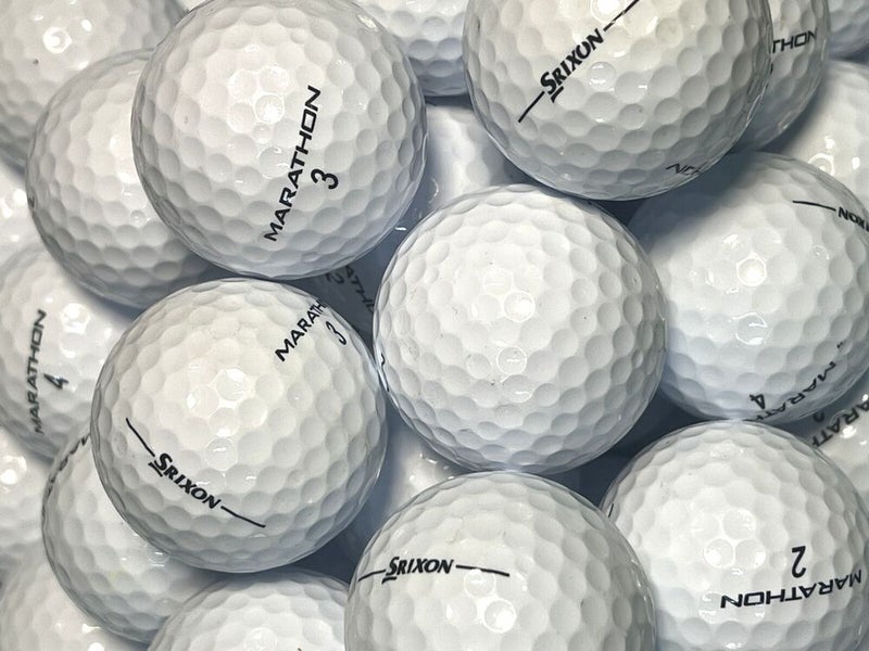 12 Near Mint AAAA White Srixon Marathon Used Golf Balls