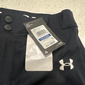 Black Men's XL Youth Under Armour Game Pants