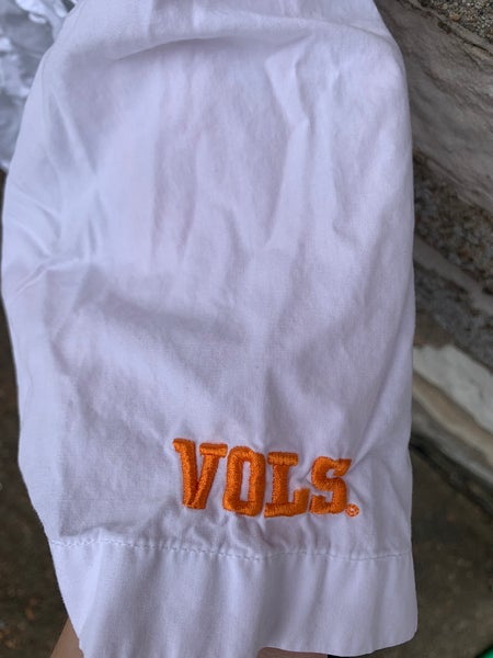 Tennessee Volunteers Shirt Mens Small White Logo Vented Columbia Button Up PFG*