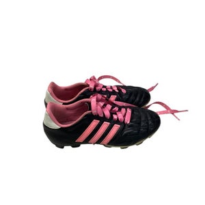 Used Adidas GOLETTO IV TRX FG Soccer Cleats Black And Pink Junior 05 11347-S000240563