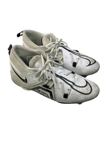 Used Nike Alpha Adult Fb Cleats White Senior 13 11347-s000238623