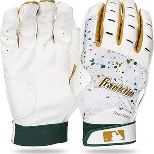 New Franklin 2ND SKINZ BB/SB Batting Gloves Black And Gold SM 11347-FRA21700F1