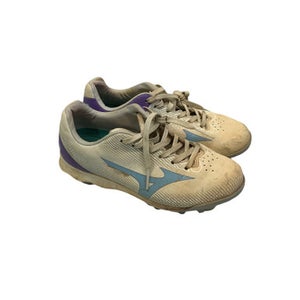 Used Mizuno 9 SPIKE BB/SB Cleats White And Purple Junior 04 11347-S000233882