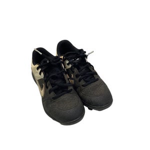 Used Nike HUARACHE BLK/WHITE BB/SB Cleats Black Junior 02.5 11347-S000239452